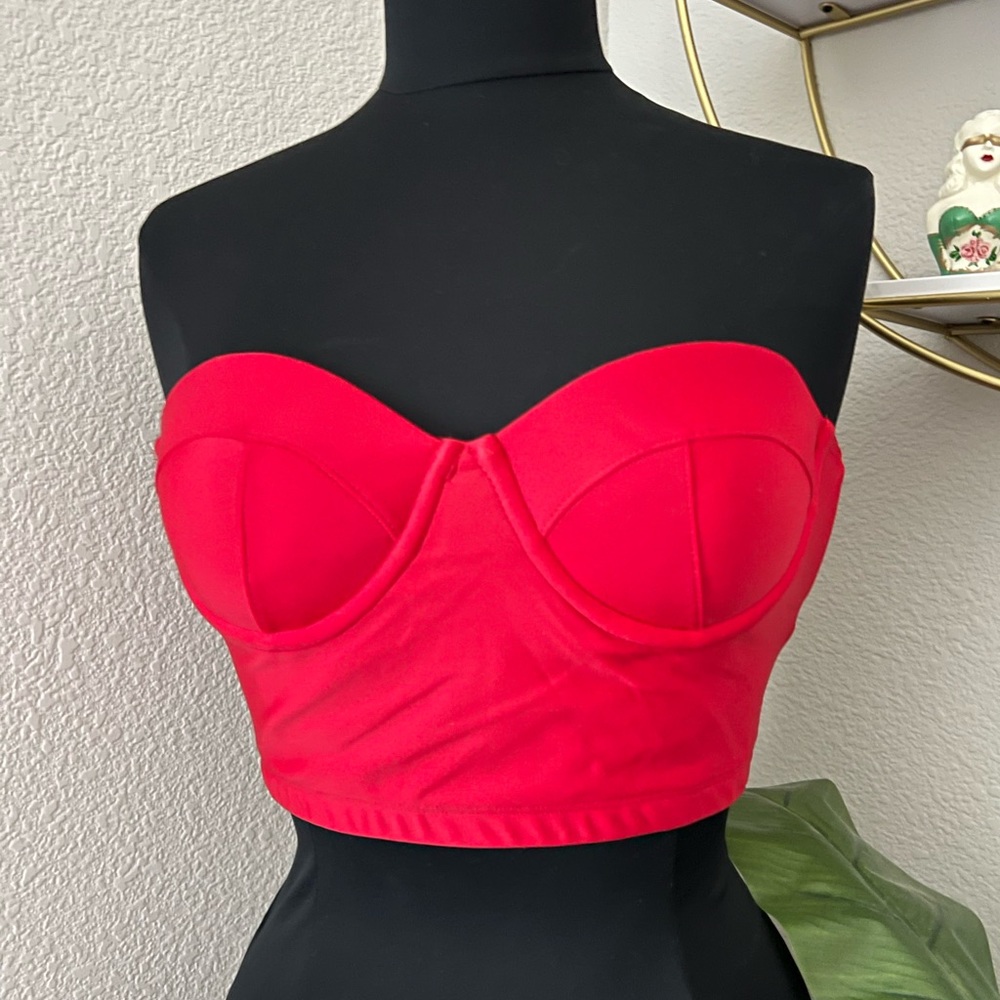 Red bikini top